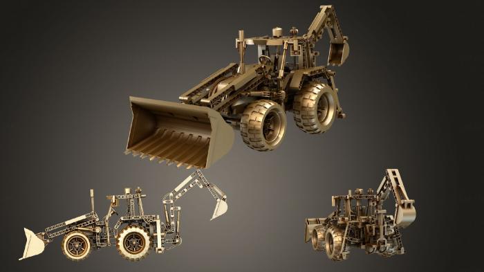 نموذج ثلاثي الأبعاد لآلة CNC السيارات والنقل لودر حفار 2012